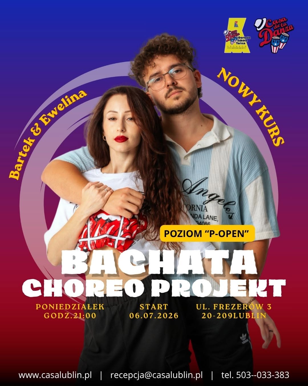 NOWY KURS ☀️ BACHATA CHOREO PROJEKT ☀️ start: 06.07 (poniedziałek) godz. 21:00 CASA DE LA DANZA