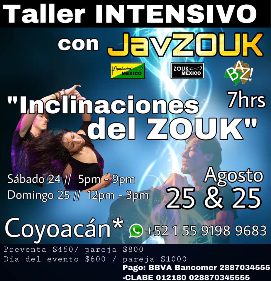 Taller Intensivo “Inclinaciones” en el Zouk