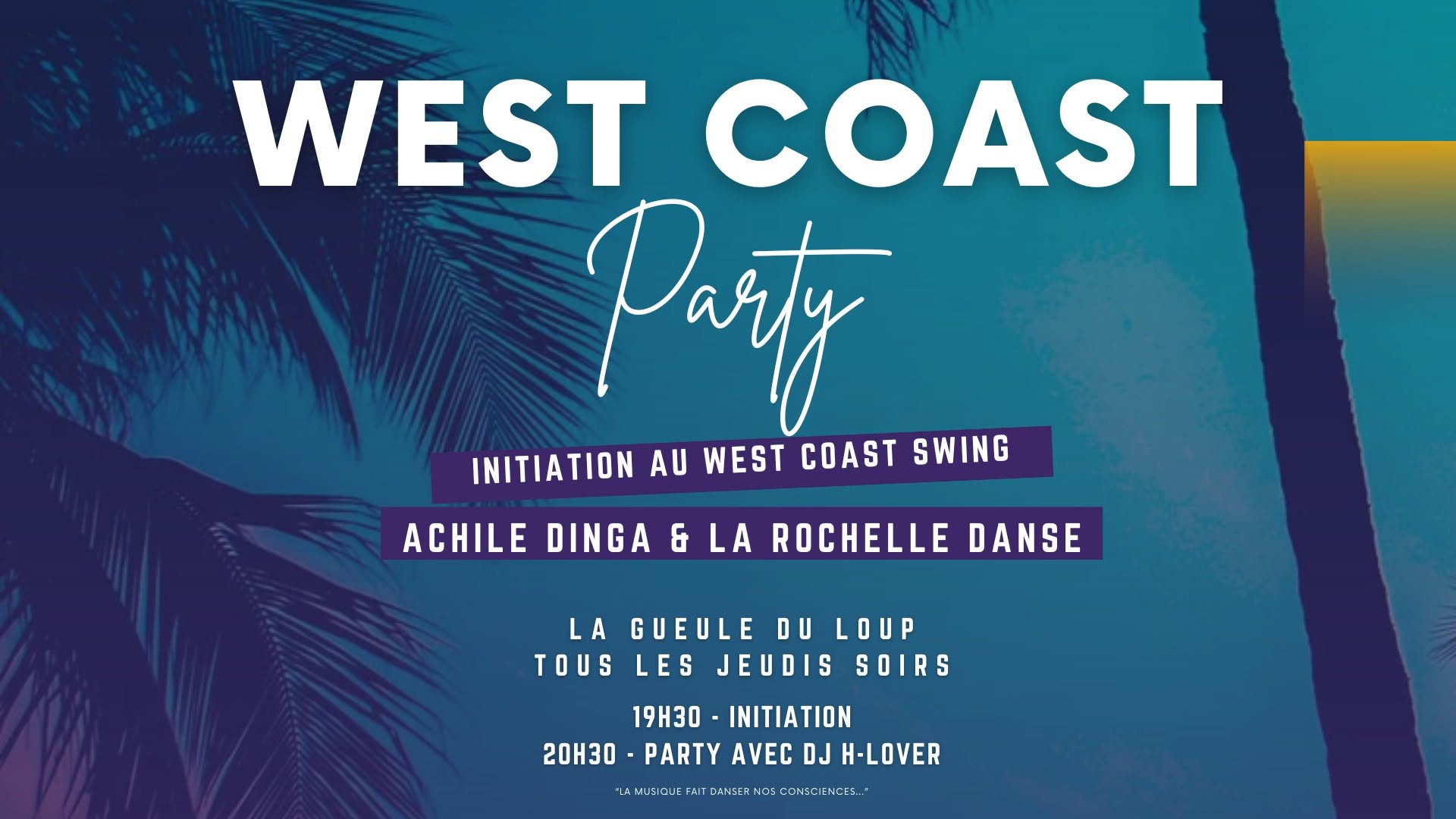 West Coast Swing Party - La Rochelle, Tout l'été