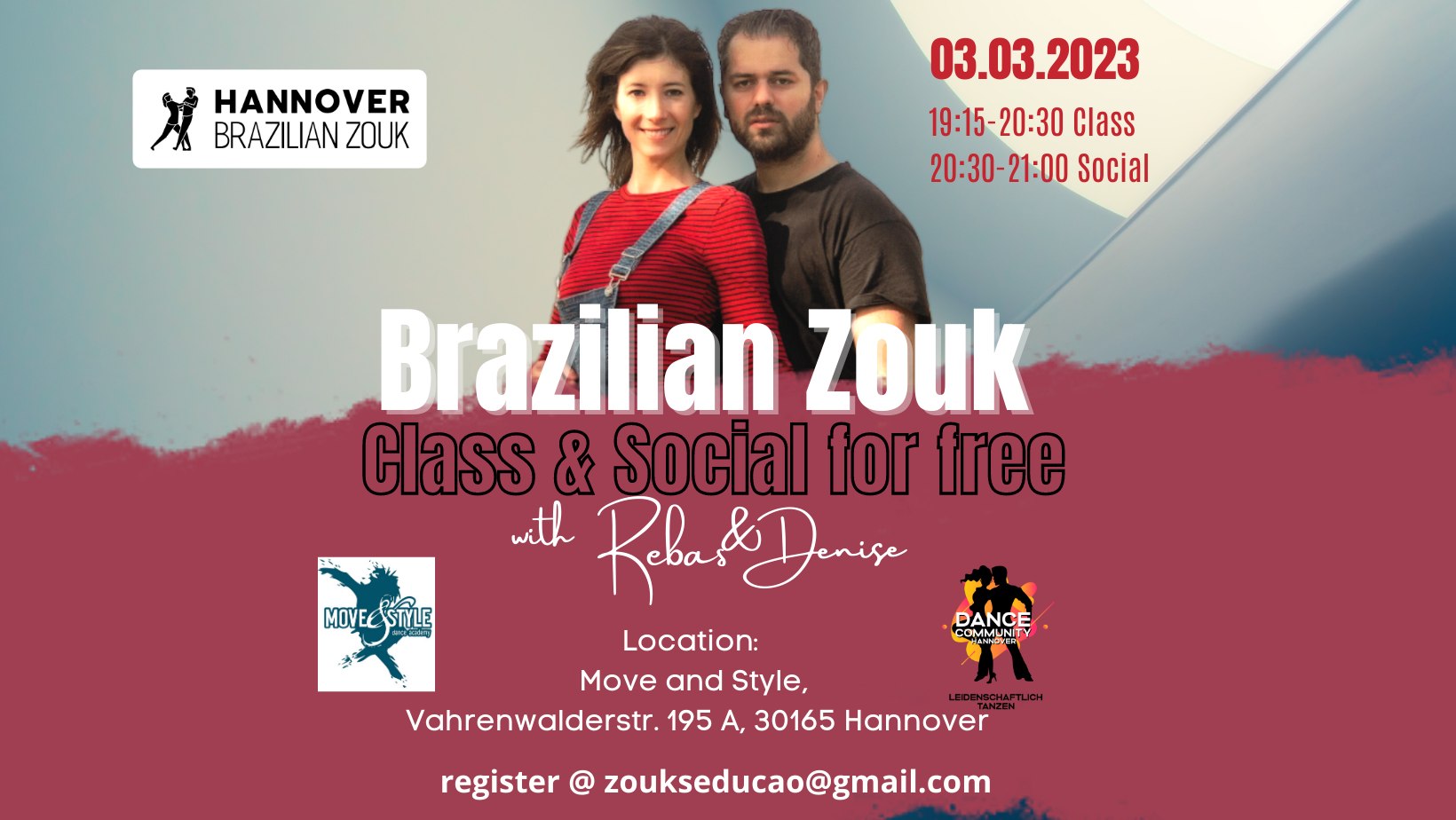 Zouk Open Beginner Class for free