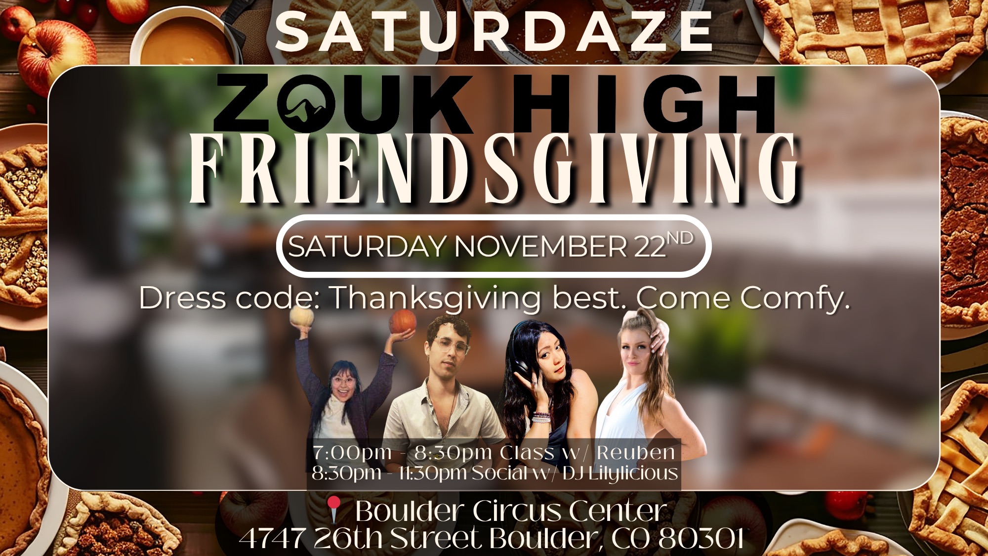 Zouk High SATURDAZE - Friendsgiving! Class+social!