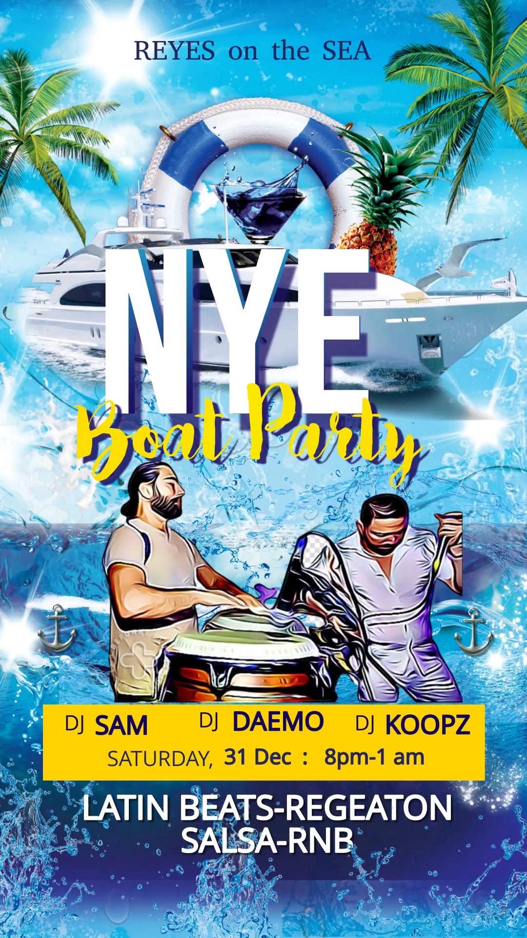 NYE BOAT PARTY - Reyes on the Sea