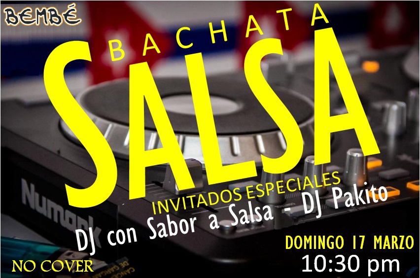PUENTE BACHATERO SALSERO DOMINGO 17 MARZO 10:30 PM BEMBÉ PUEBLA