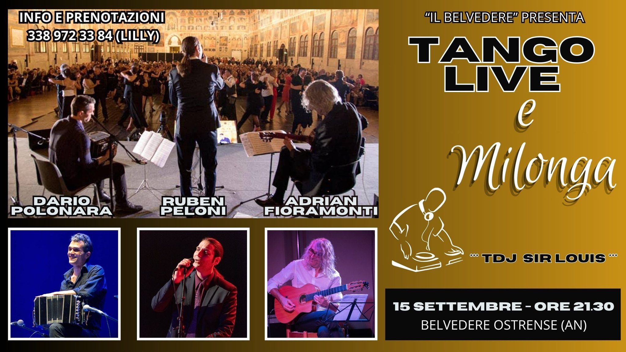 TANGO LIVE E MILONGA A BELVEDERE OSTRENSE (AN)