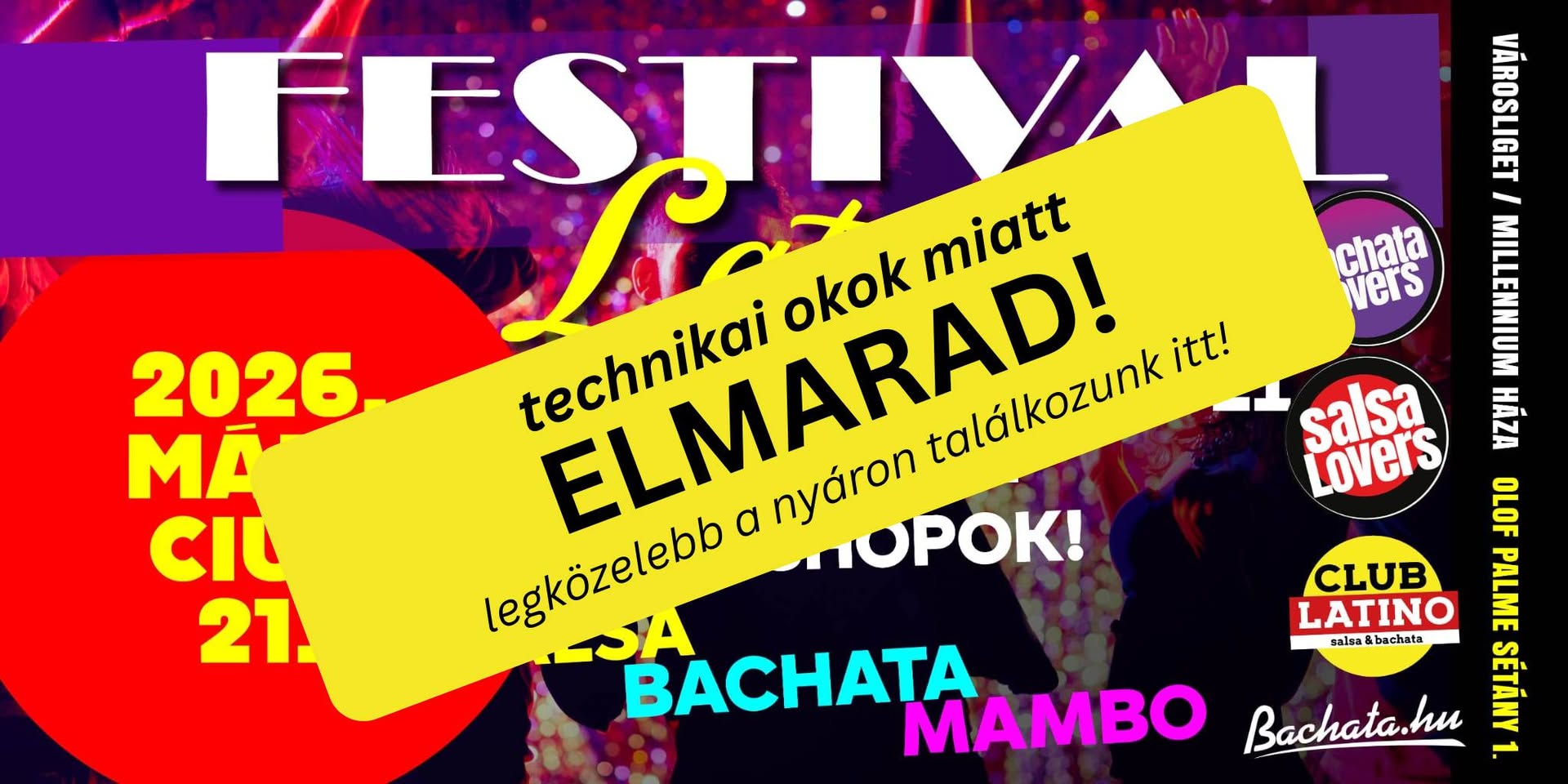 ELMARAD! Festival Latino Tavaszváró: 3 termes salsa-bachata-mambo buli a Millennium Házban