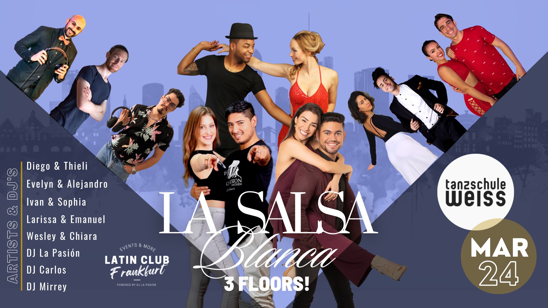 ◐ LA SALSA BLANCA ◑ 3 Floors! Salsa, Bachata & Zouk