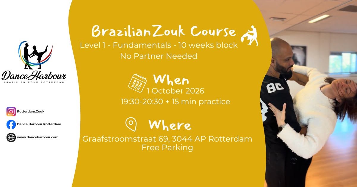 Brazilian Zouk classes Rotterdam Dance Harbour