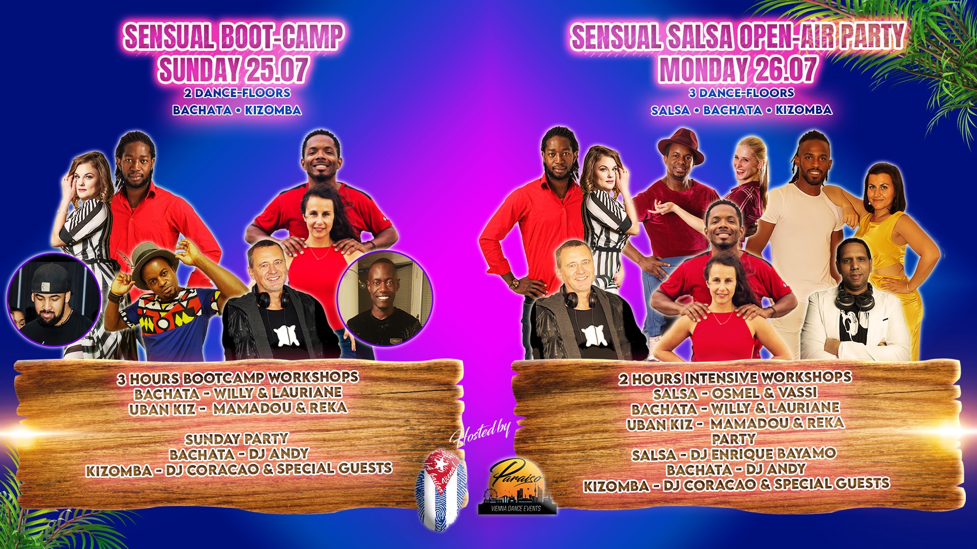 Sensual boot camp & salsa open air party
