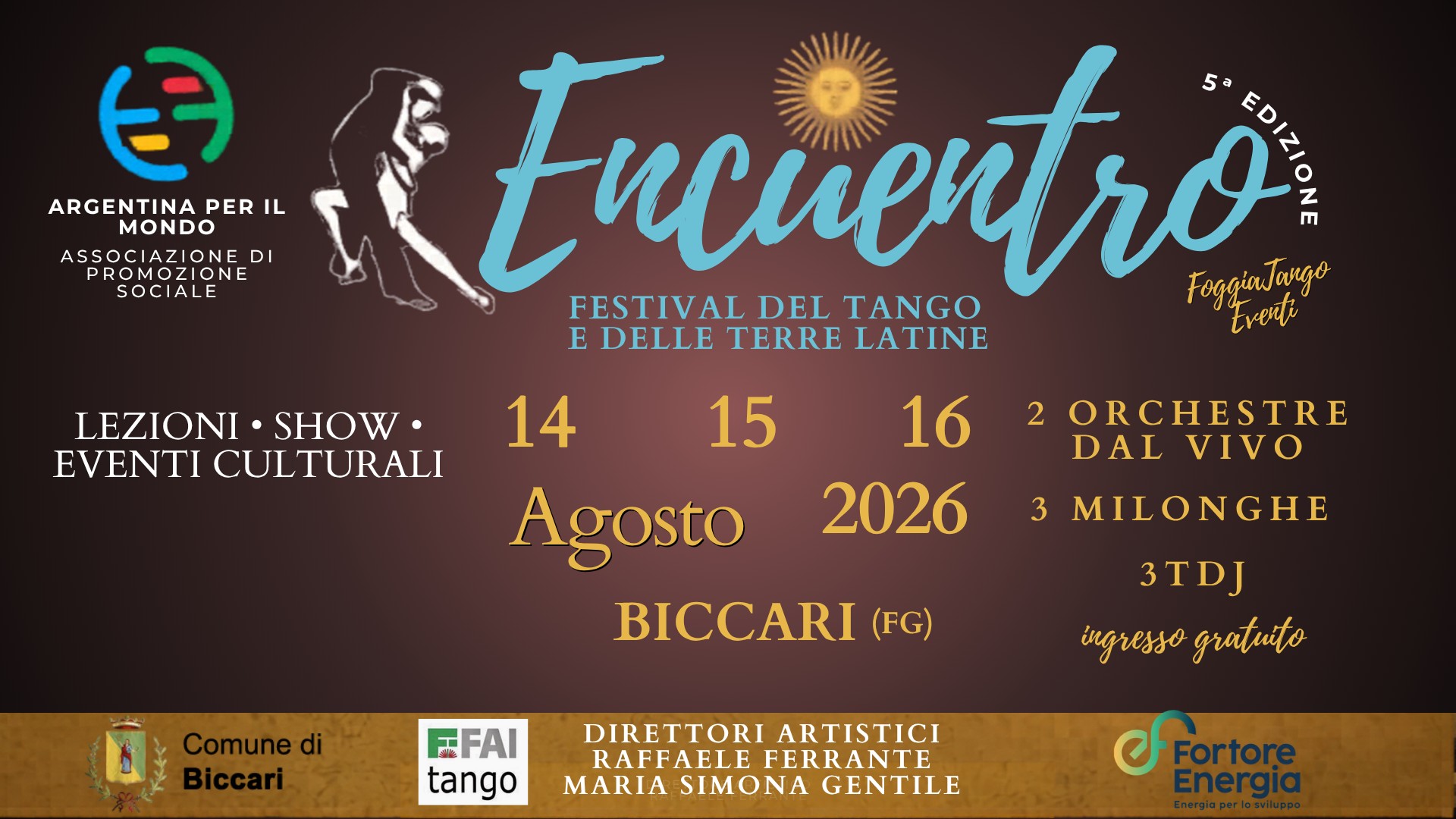 "ENCUENTRO" FESTIVAL DEL TANGO E DELLE TERRE LATINE 5^Edizione