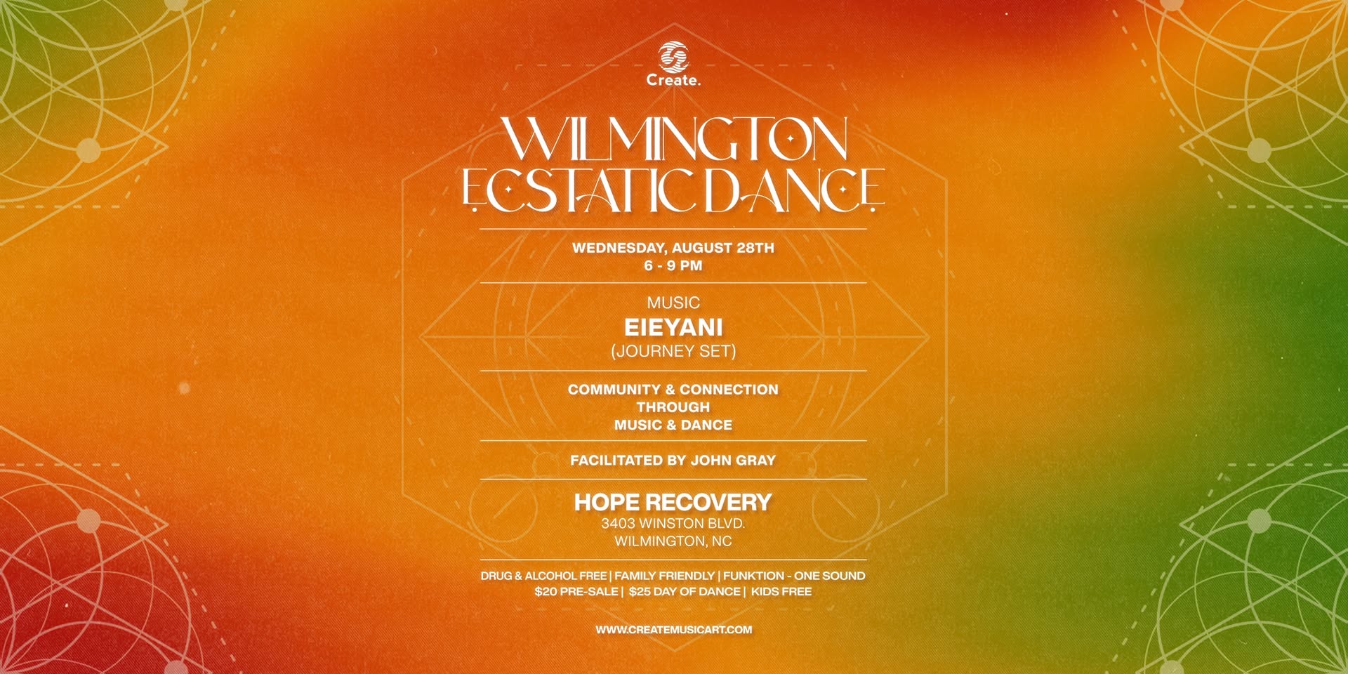 Wilmington Ecstatic Dance Ft. Eieyani + Facilitated by John Gray