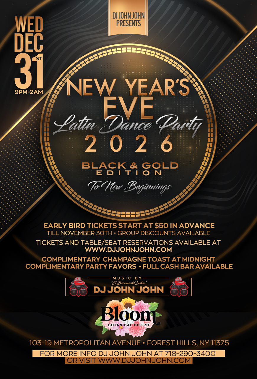 NEW YEAR'S EVE LATIN DANCE PARTY 2026 at BLOOM