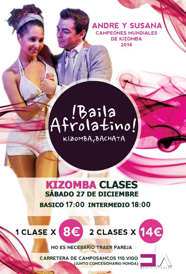 CLASES DE KIZOMBA CON ANDRÉ Y SUSANA ACTUALES CAMPEONES DEL MUNDO DE KIZOMBA
