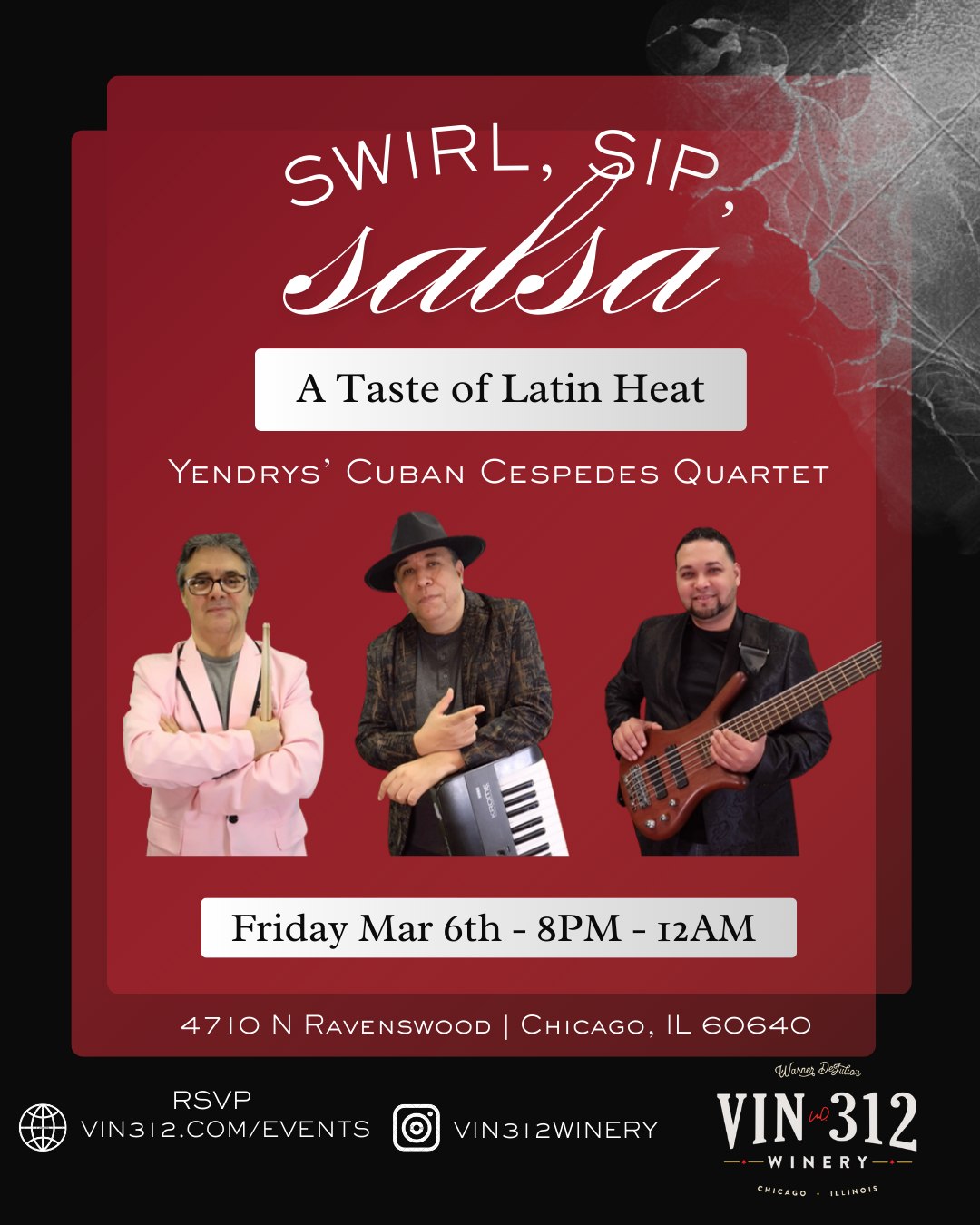 SWIRL, SIP and SALSA @ VIN312