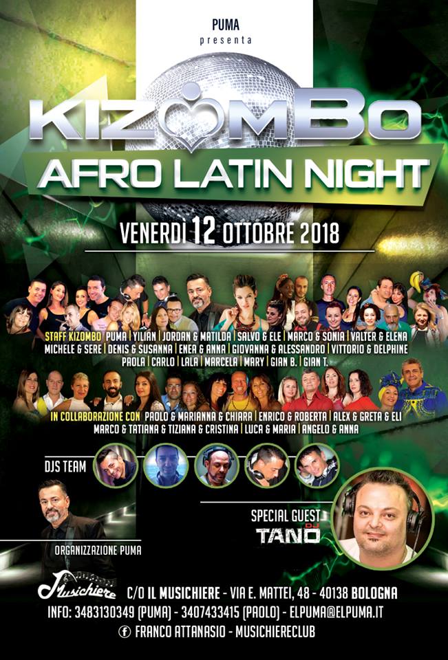 Venerdi 12 Ottobre 2018 - KizomBO - Afro Latin Night