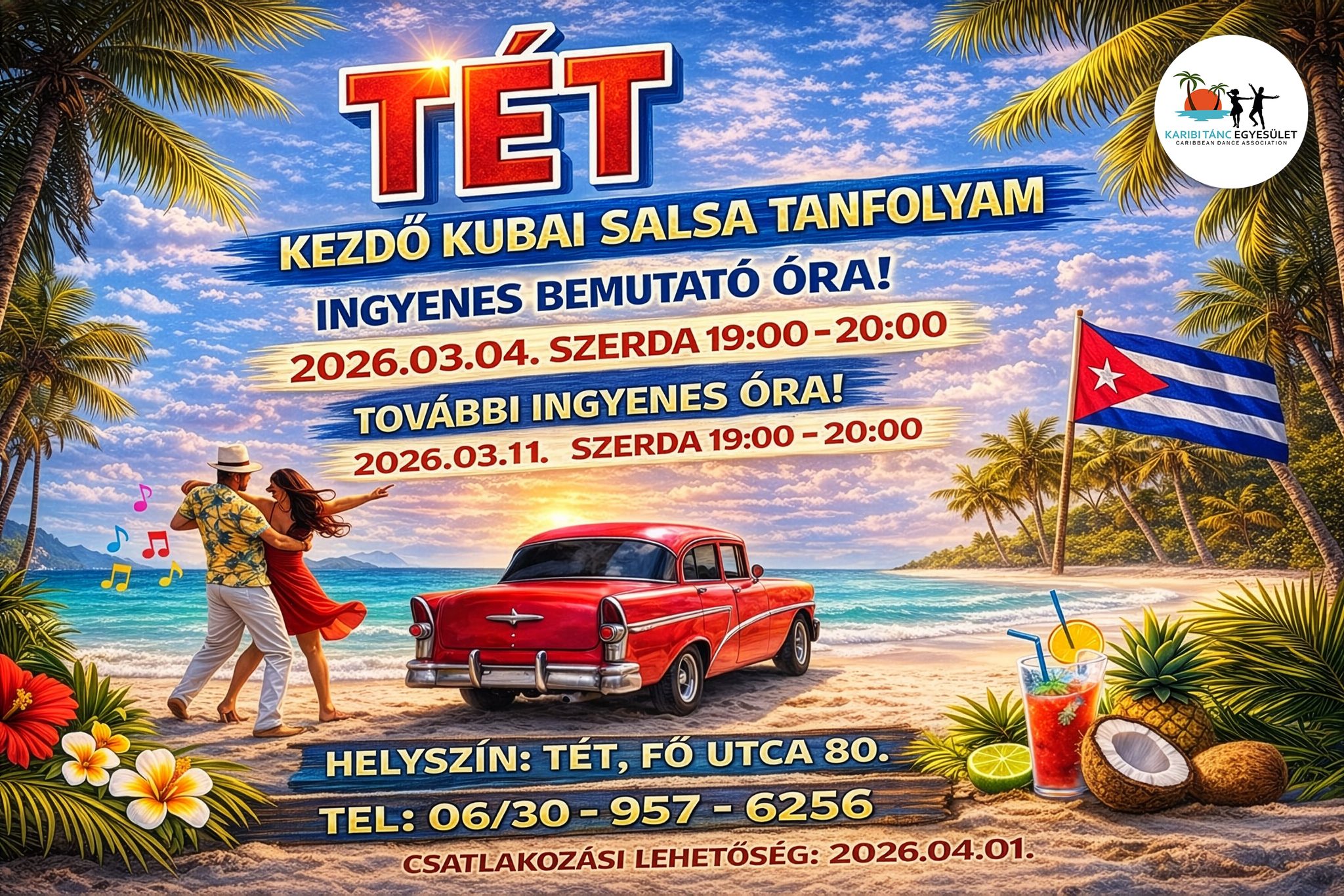 Kezdő Kubai Salsa Tanfolyam Tét