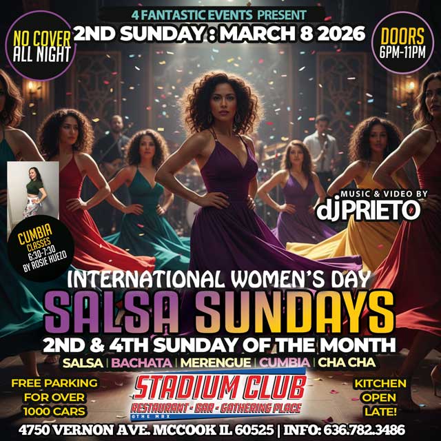 International Women’s Day Salsa Sunday @ The Stadium Club ✨🐻⬇️