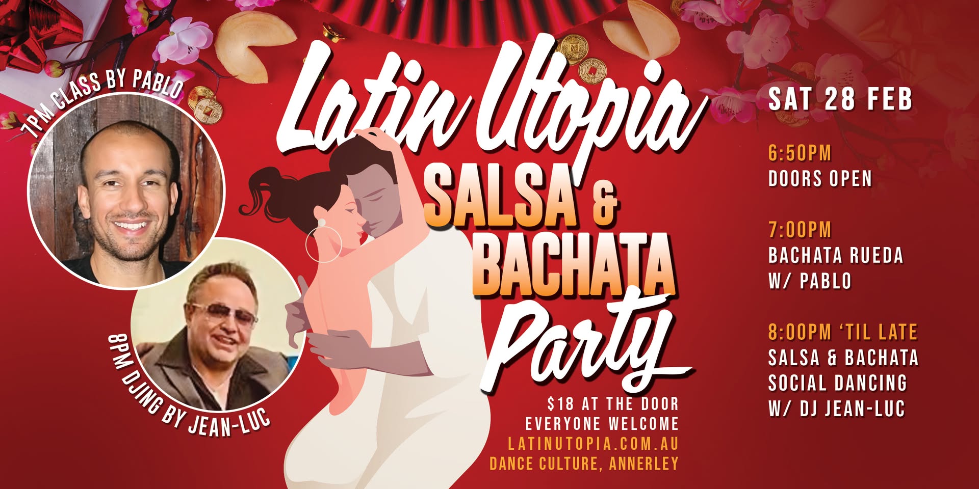 Latin Utopia Salsa & Bachata Party Bachata Rueda class with Pablo DJ Jean-Luc