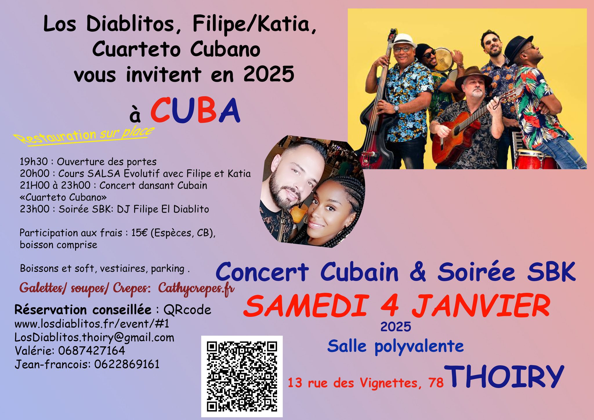 Concert Cubain Orchestre "Cuarteto Cubano" et soirée SBK