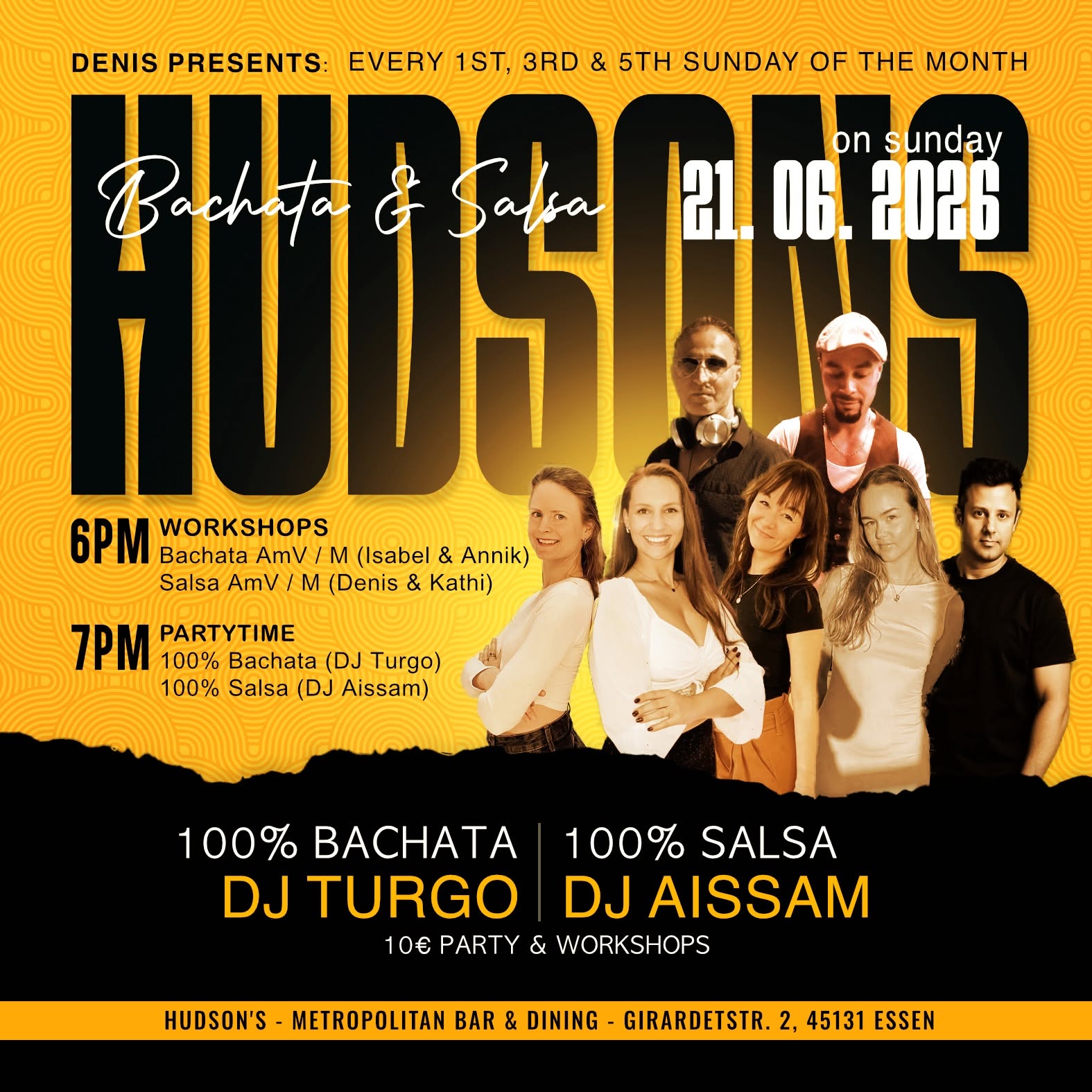 21.06. Hudsons Bachata & Salsa Party in Essen
