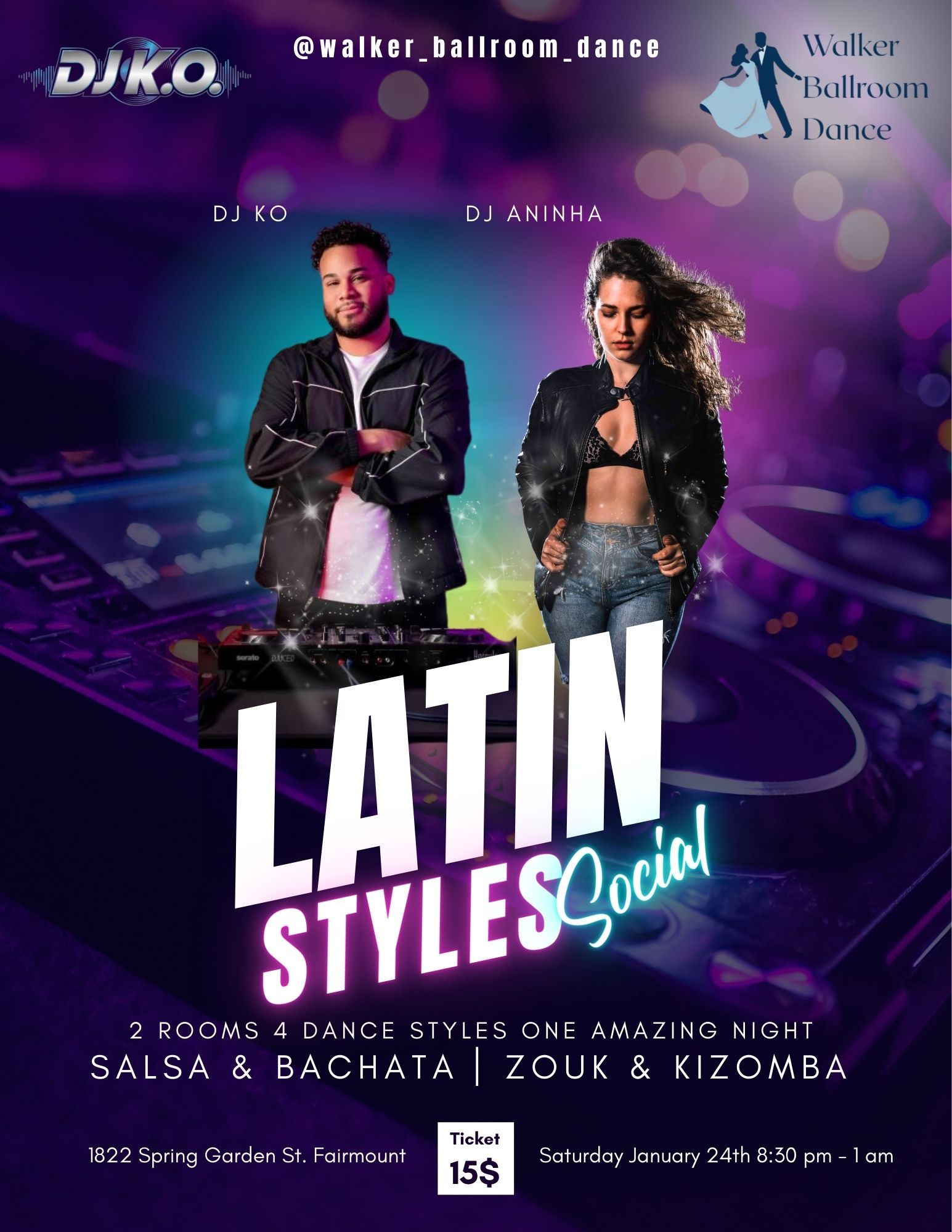 (SBKZ) Latin styles social at Walker Ballroom