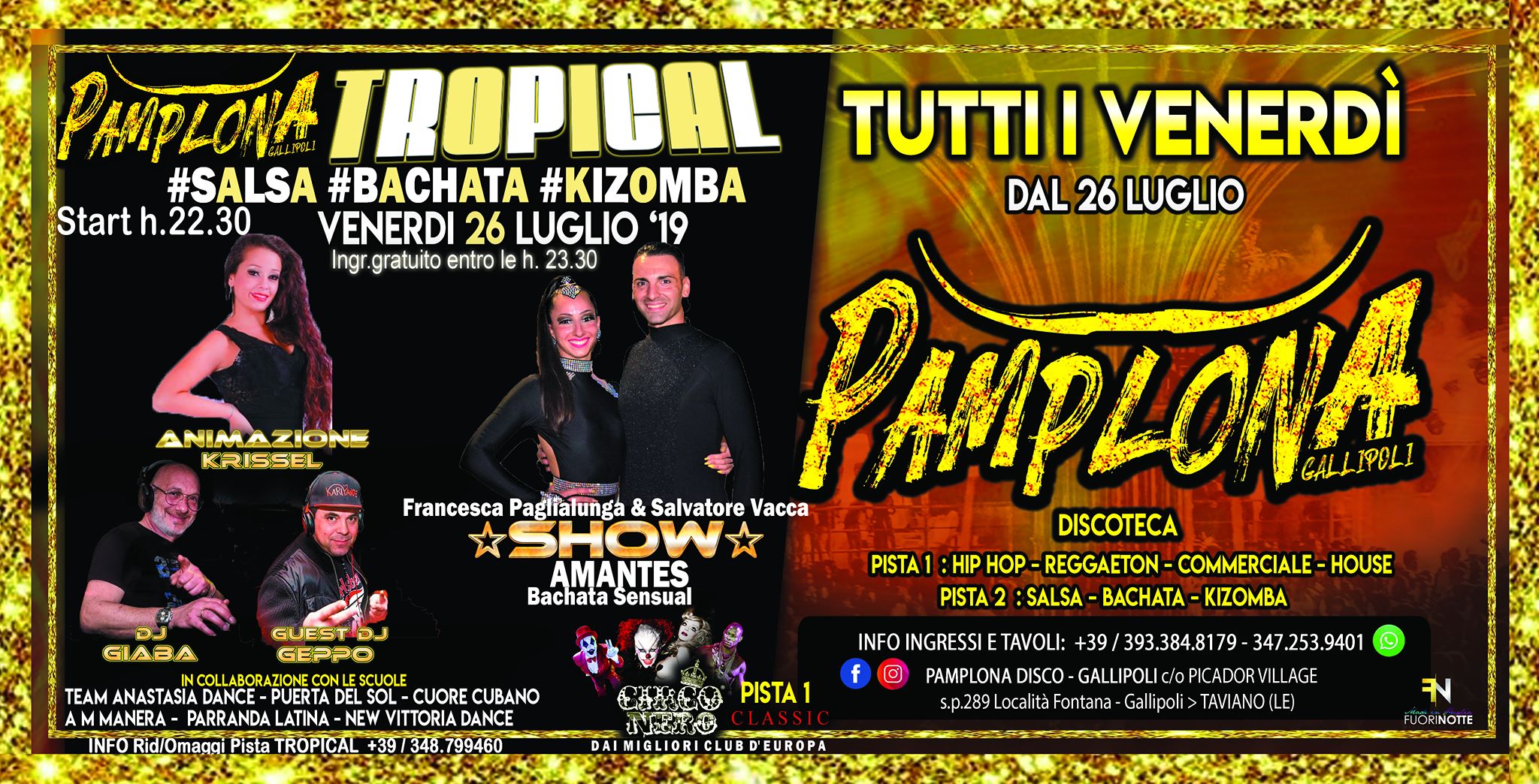 Pamplona "Tropical" DiscoPicador #Gallipoli - Venerdi 26 Luglio