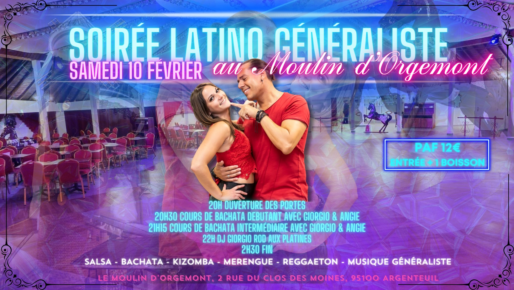 Soirée Latino Généraliste au Moulin d'Orgemont