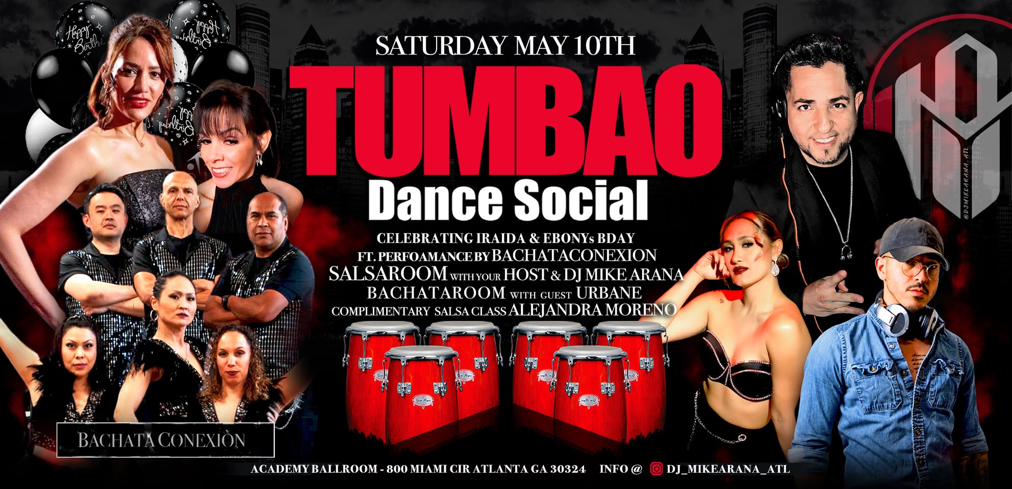 TUMBAO FT 2 Rooms Performance by BACHATA CONEXION Bday Celebrations (SALSA & BACHATA)