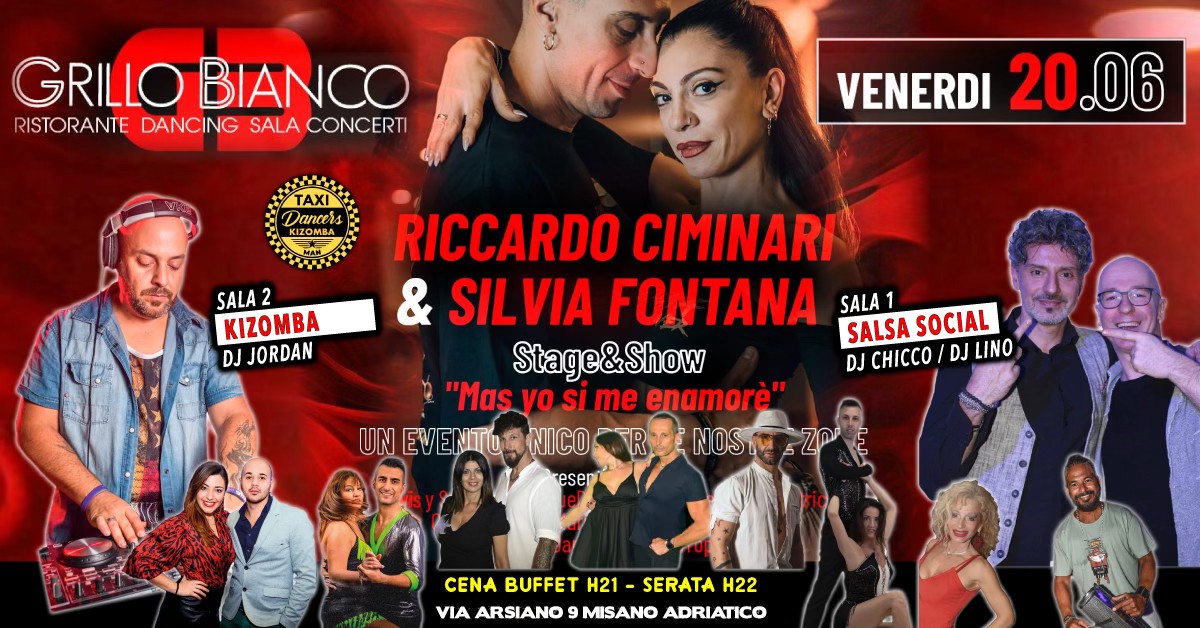 Venerdรฌ 20 Giugno_Summer Guest party Latino & Kizombero_Grillo Bianco 2 Misano Adriatico