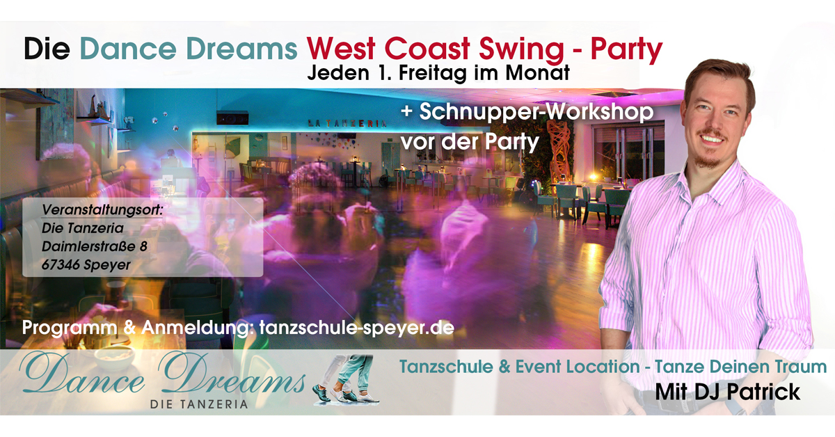 West Coast Swing Party incl. Workshop in der Tanzeria in Speyer