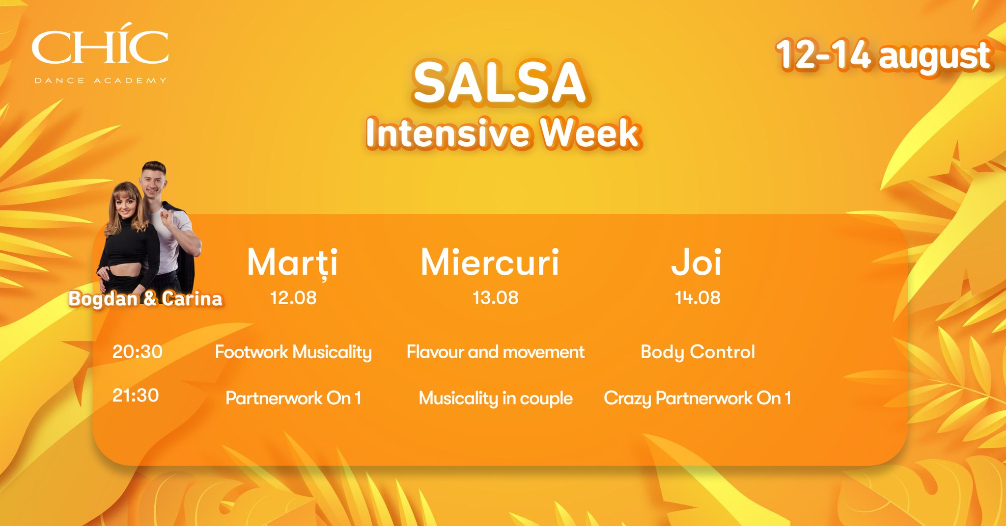 Salsa Intensive Week I 12-14 August