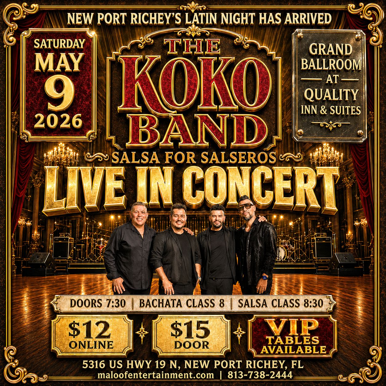La Noche Grande New Port Richey's Latin Night Koko Band Live + DJ Mike Sensation + Dance Classes