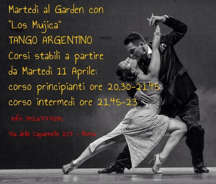 Martedi al Garden TANGO Argentino con Los Mujica