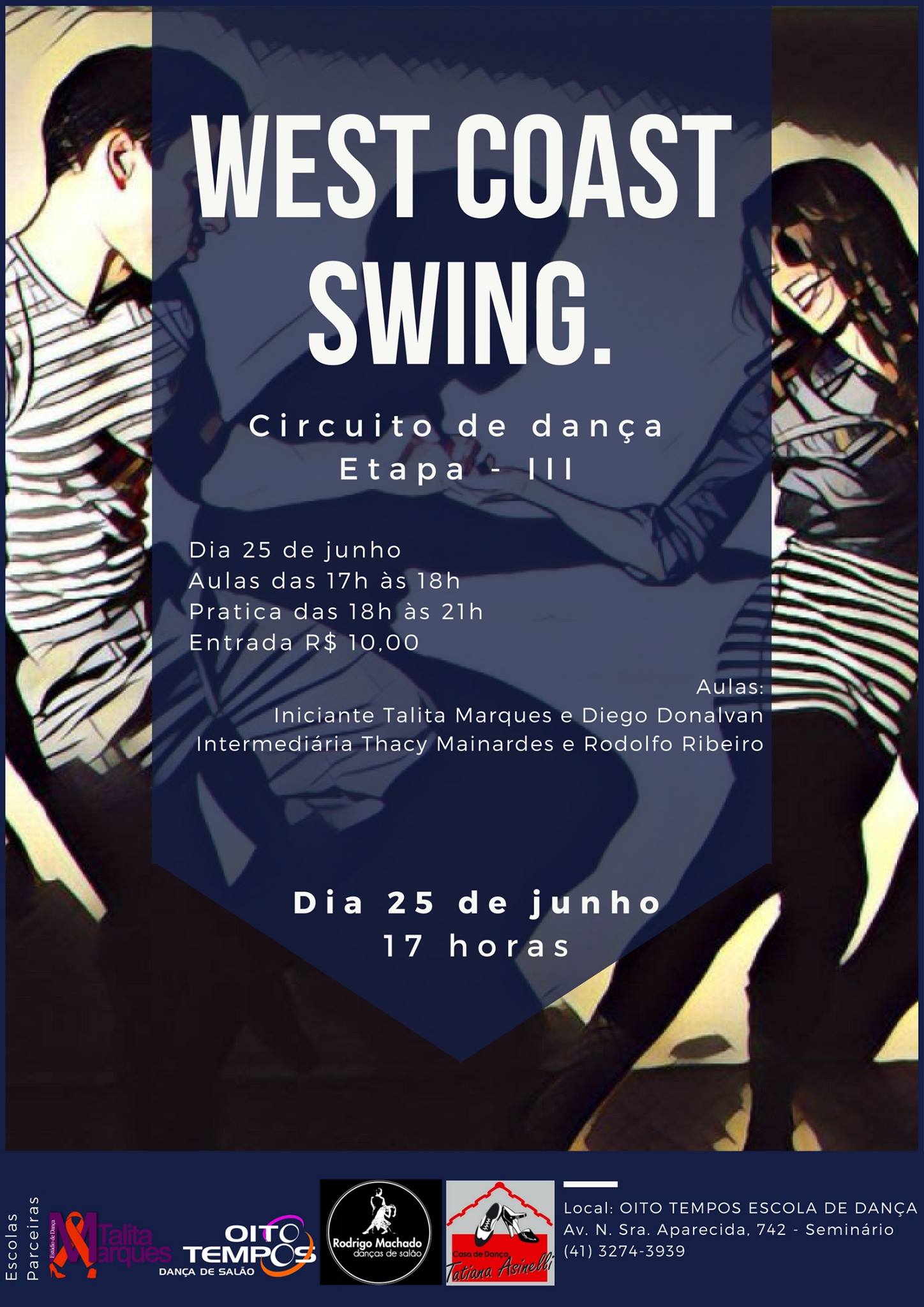 Circuito de Dança - Aula e Prática de West Coast Swing.