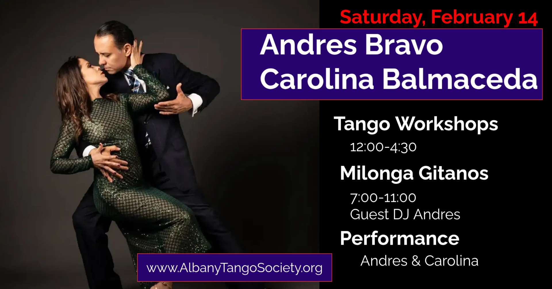 Milonga Gitanos with Andres Bravo & Carolina Balmaceda
