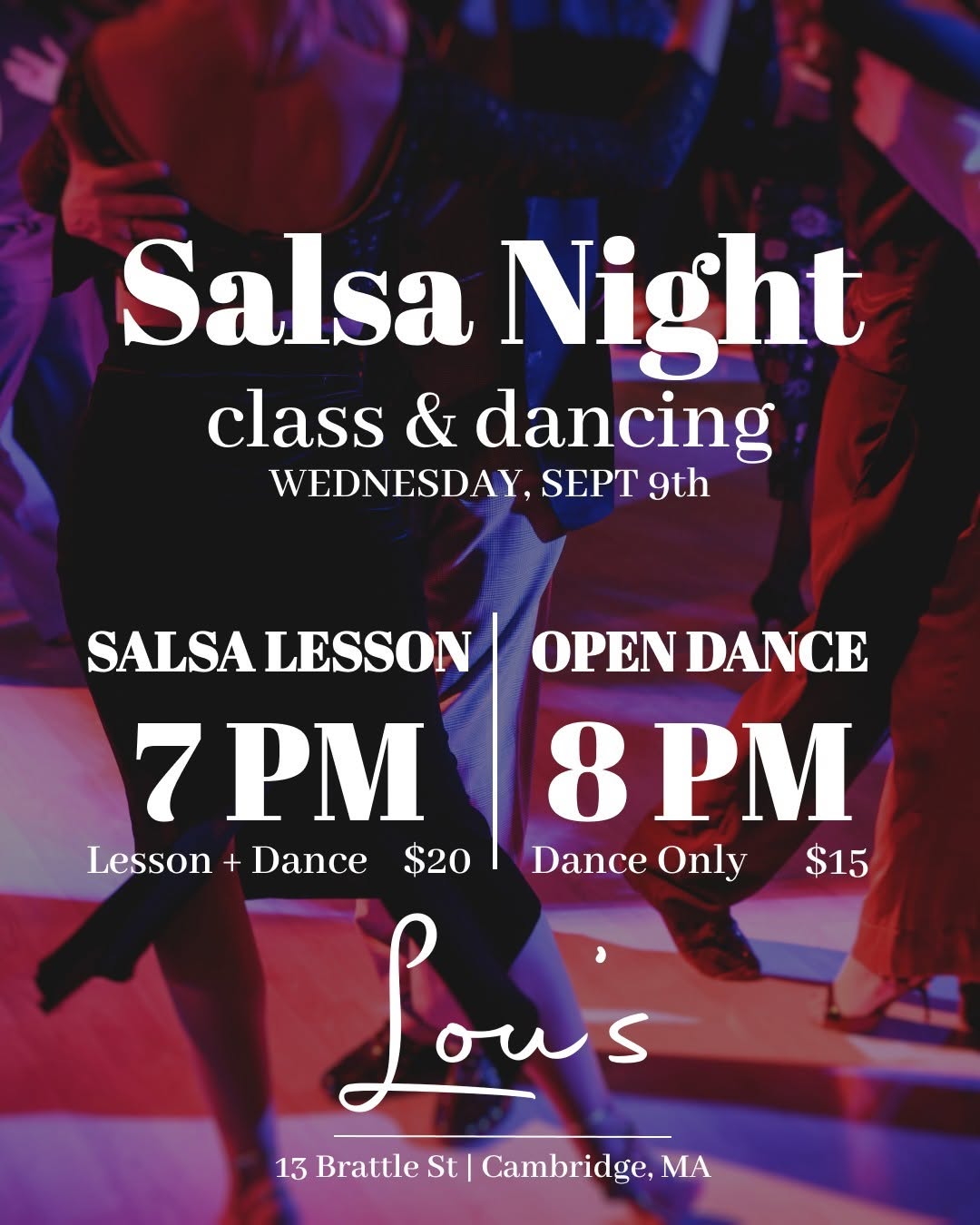 Salsa Nights at Lou's: Class & Dancing the Night Away! *DEBUT NIGHT*