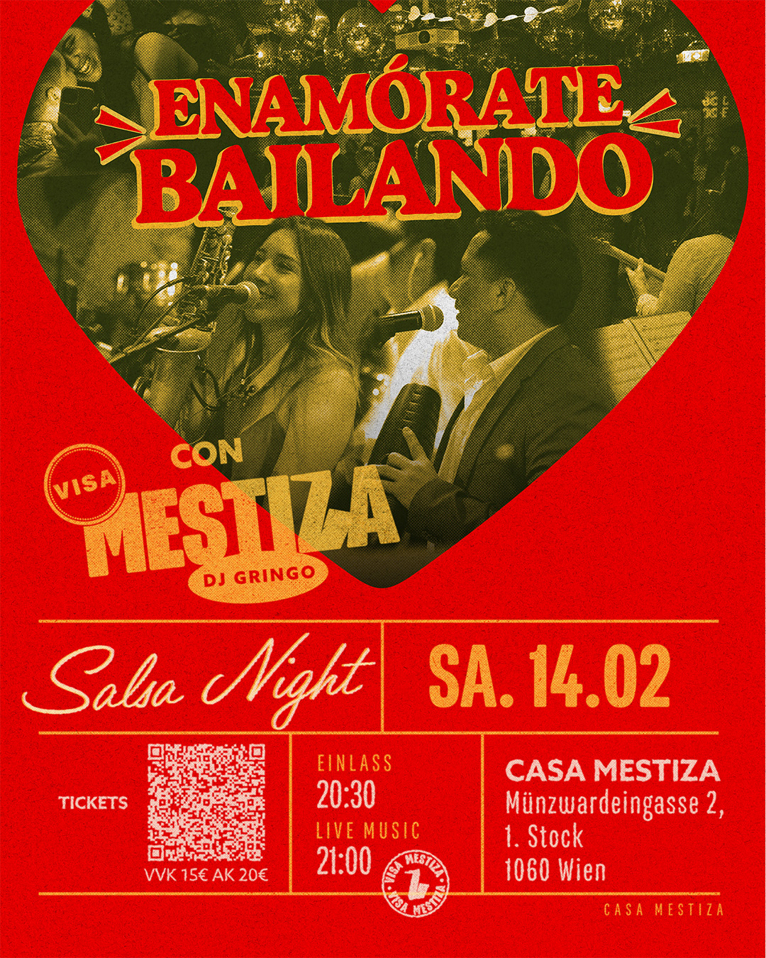 Live Salsa Night con Visa Mestiza - Valentine's Special (ENAMÓRATE BAILANDO)