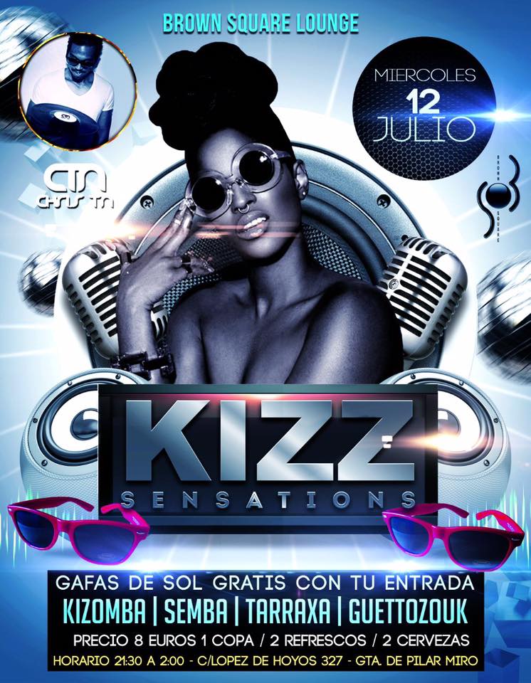 MIÉRCOLES 12 DE JULIO - KIZOMBA MADRID KIZZ SENSATIONS!!