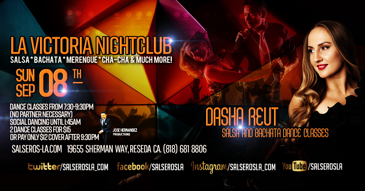 Salsa and Bachata Sunday, dance classes and dancing at La Victoria Nightclub