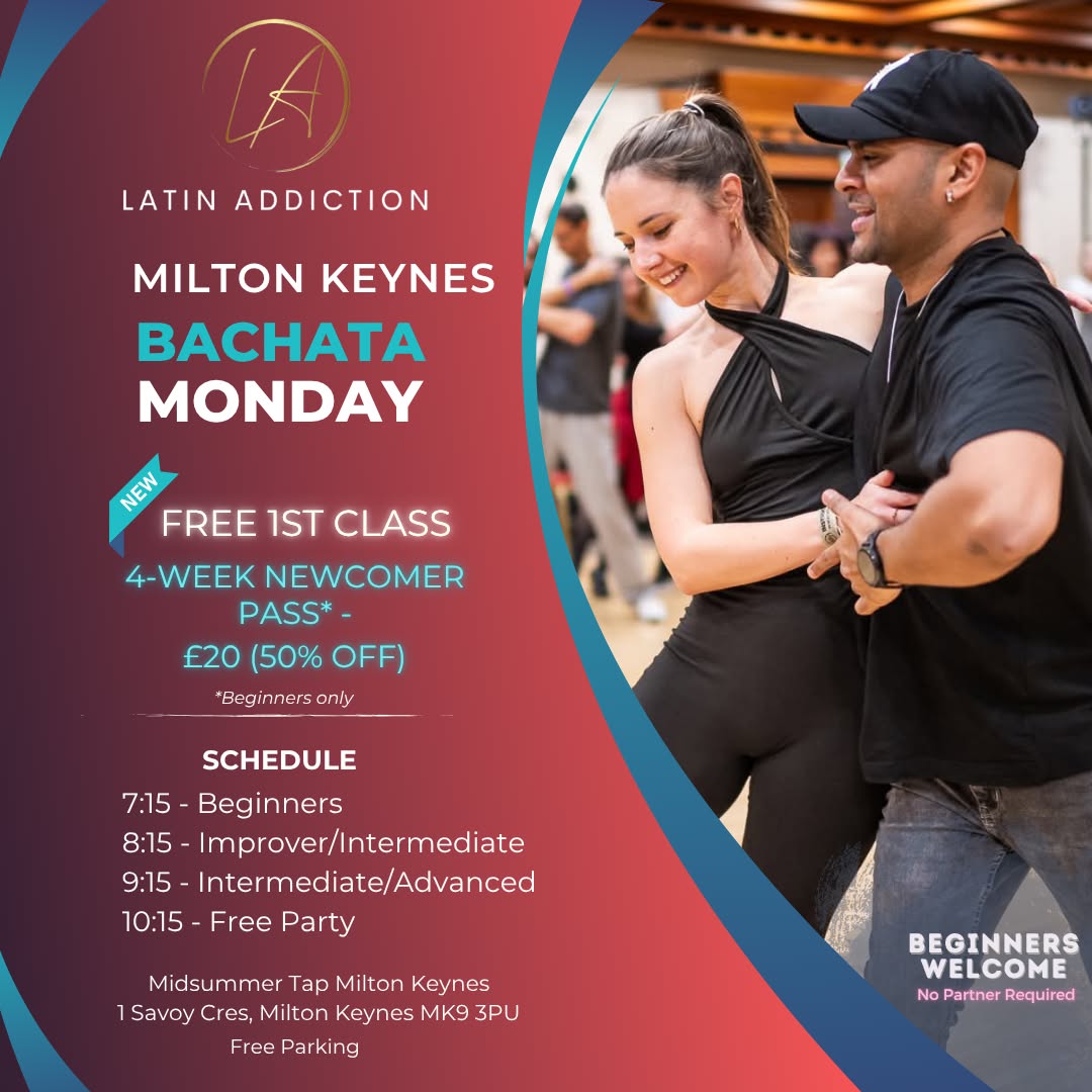 Milton Keynes Bachata Mondays ⭐ (Classes + FREE Social Party)
