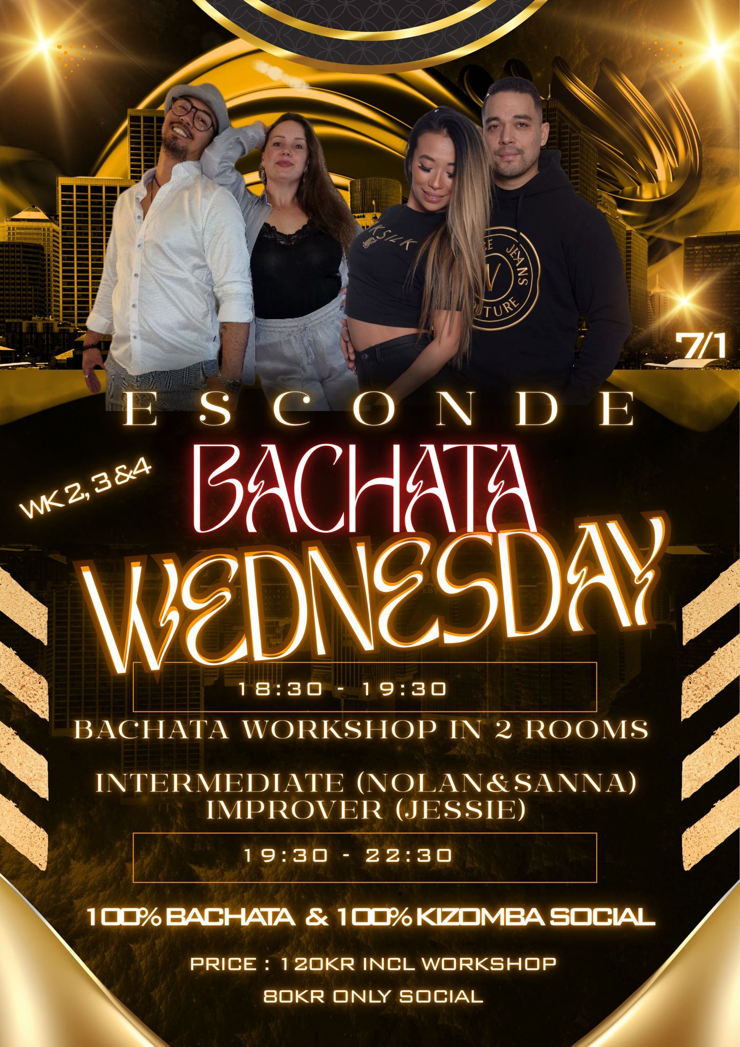 Esconde Bachata Kiz Wednesday's - Drop-in Classes and Social Dance