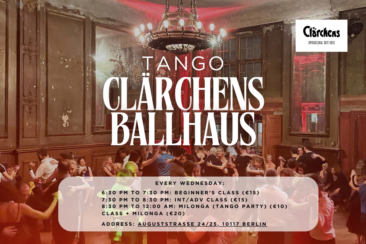 Tangokurse und Milonga in Clärchens Ballhaus