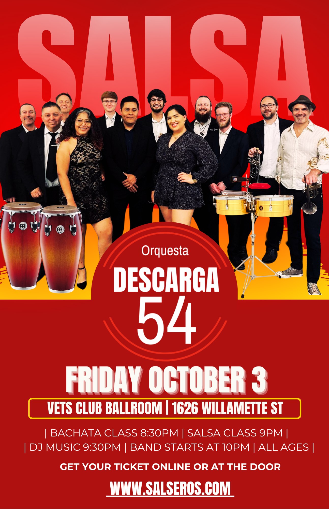 Orquesta Descarga 54 at The Vets Club Ballroom