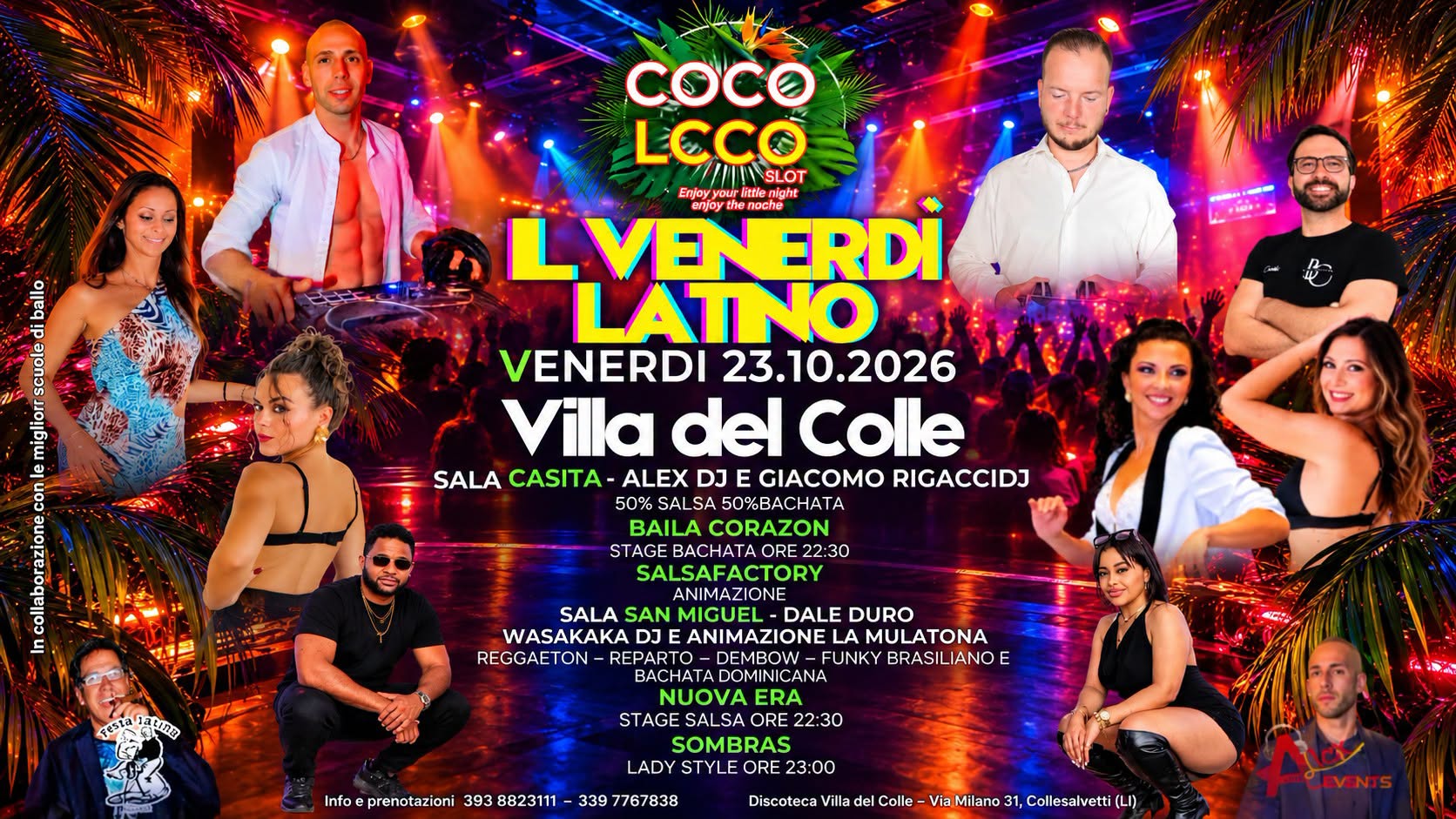 Venerdi 23 Ottobre Villa del Colle Coco Loco