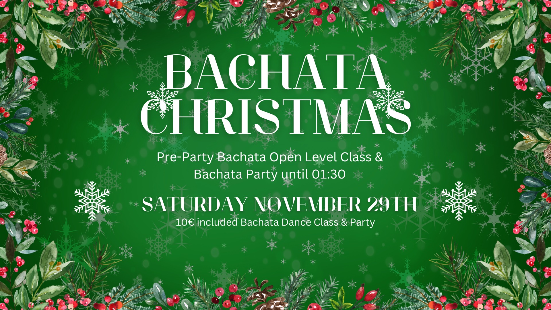 Salsa Latina Christmas Bachata Party Saturday November 29th