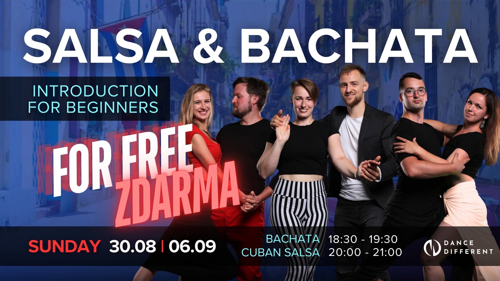 Cuban Salsa & Bachata FREE ZDARMA 🤩 🇬🇧 Introduction class 🇨🇿 Úvodní lekce