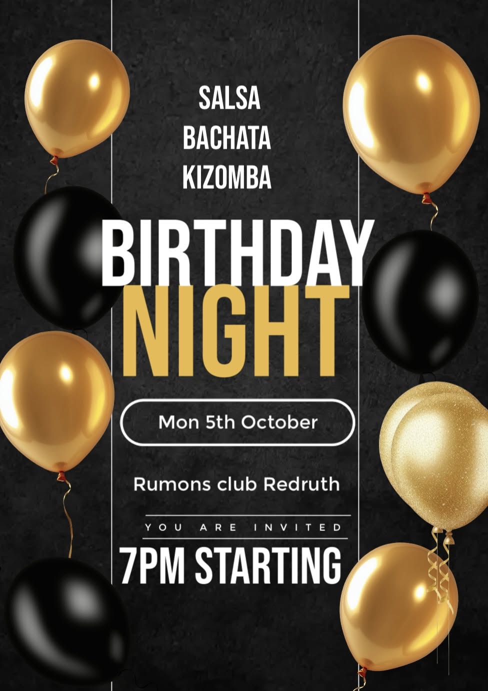 5th October salsa Bachata Kizomba classes Cake 🎂 Dancing
