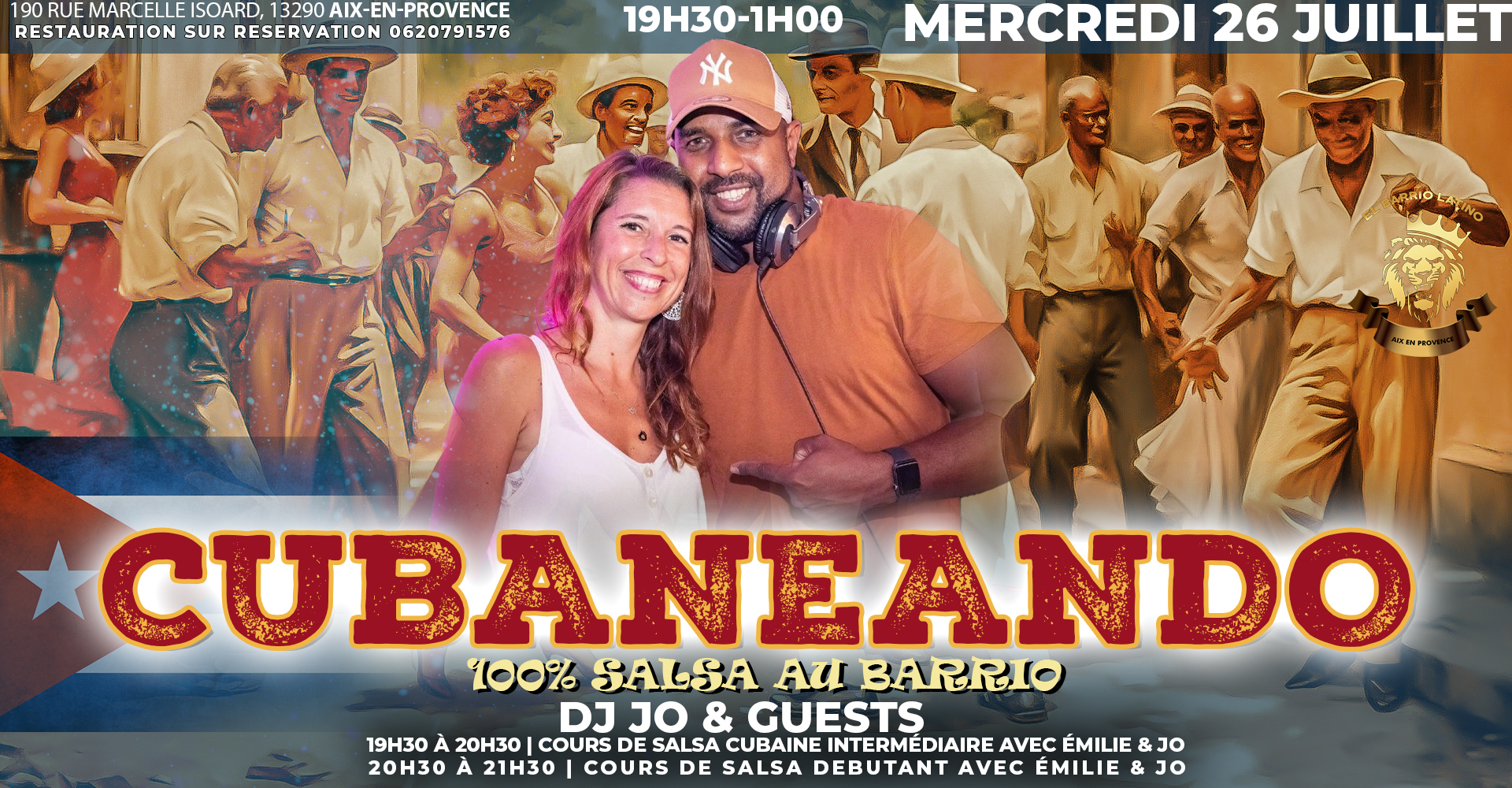 Cubaneando - 100% SALSA AU BARRIO Mercredi 26 juillet