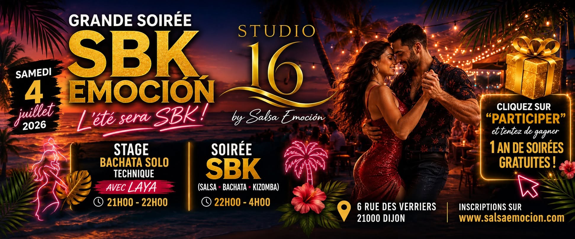 La grande soirée SBK Emocion + Stage Bachata Solo Technique