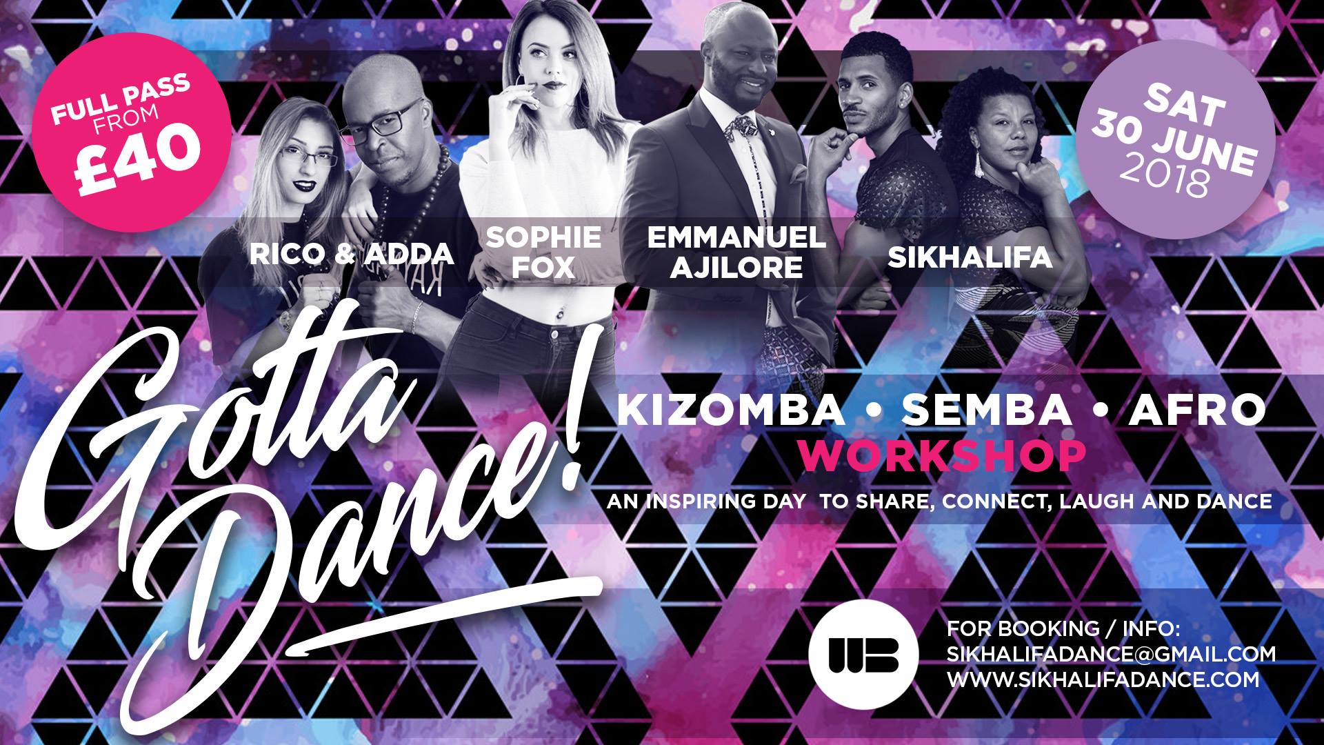Gotta Dance Kizomba • Semba • Afro • Saturday 30 June @Westbank