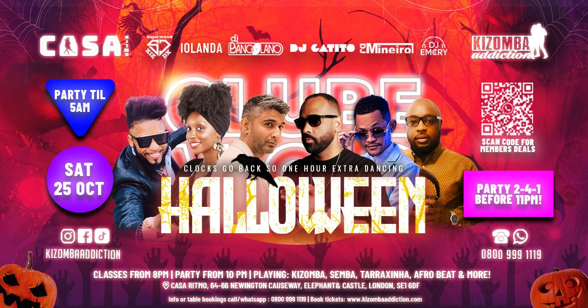πΆ π London's No.1 Kizomba Party: Clube Vicio - Halloween Edition with DJ Bangolano